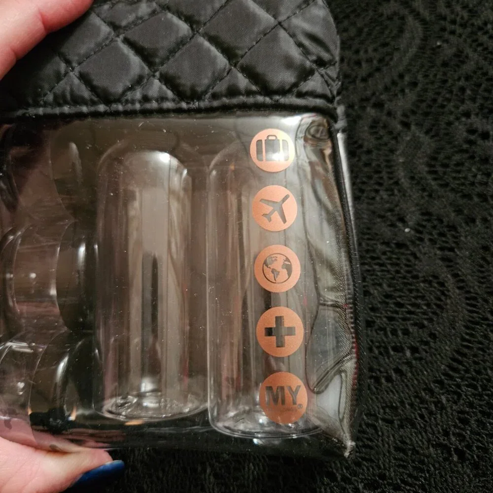 NWOT MyTagalongs Travel Bottle Set w/ Case (9 pieces total)